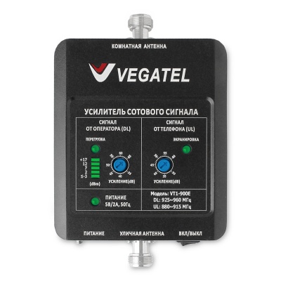 Комплект VEGATEL VT1-900E-kit (дом, LED) репитер