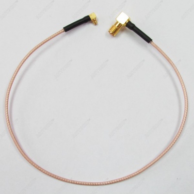 Антенный адаптер MMCX - 300мм -SMA-female угловой кабель