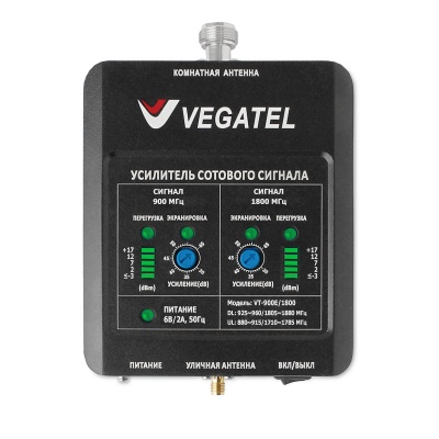 Комплект VEGATEL VT-900E/1800-kit (LED) репитер